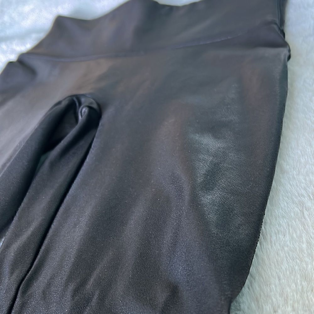 SPANX Black Leather Leggings (Women’s Size Small) - Picture 5 of 7